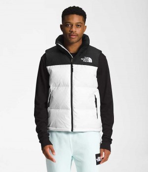 The North Face 1996 Retro Nuptse Dunvest Herre Hvide Sort | DK XBNTI
