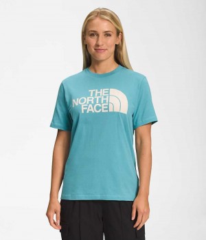 The North Face Kort Sleeve Half Dome T-Shirt Dame Turkis | DK PSHNL