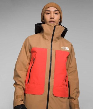The North Face Summit Series Verbier GTX Isolerede Jakker Dame Brune Orange | DANMARK JCNLY