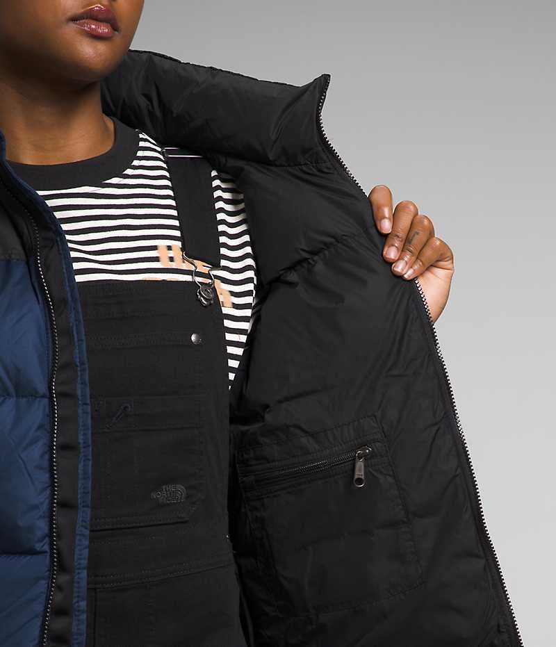 The North Face 1996 Retro Nuptse Dunjakke Dame Mørkeblå Sort | DANMARK LJVRK