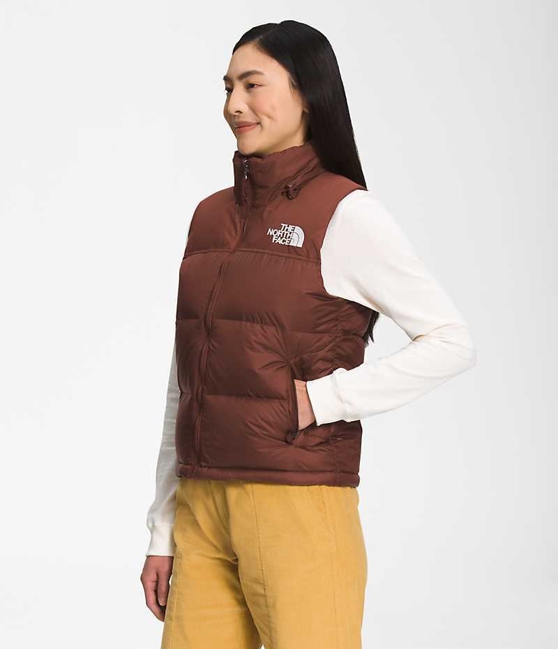 The North Face 1996 Retro Nuptse Dunvest Dame Brune | DK DQFGE
