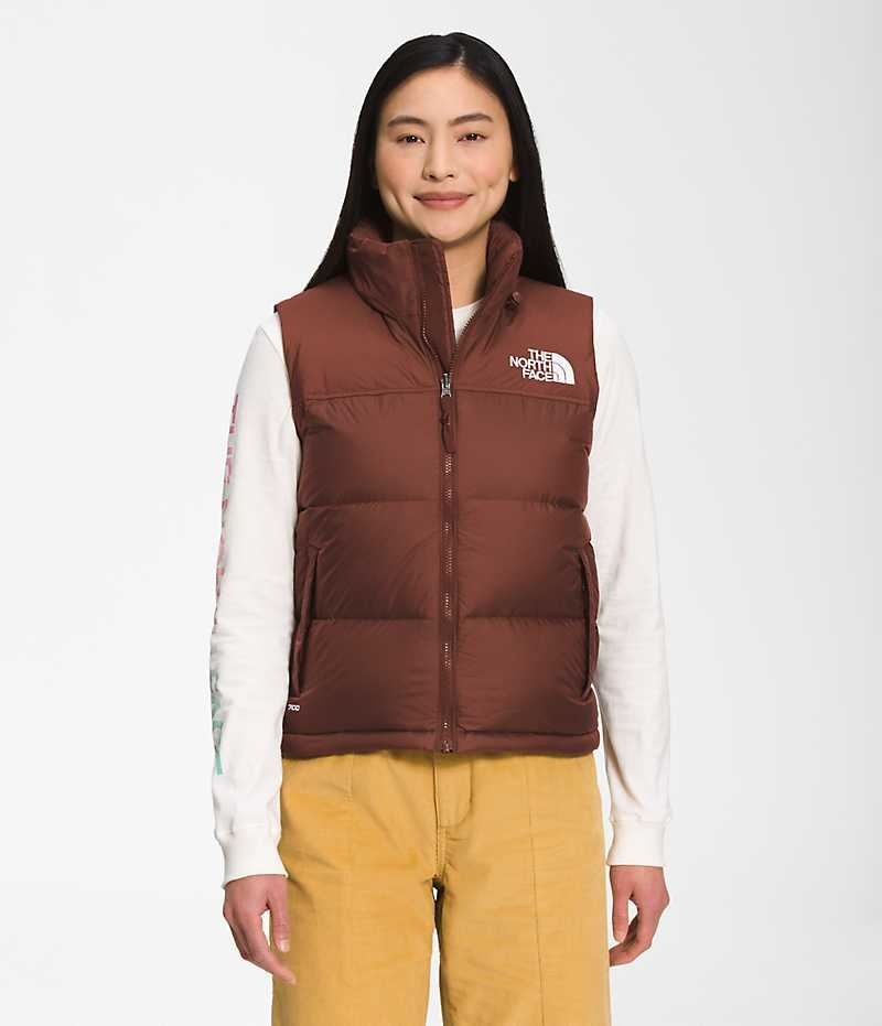 The North Face 1996 Retro Nuptse Dunvest Dame Brune | DK DQFGE