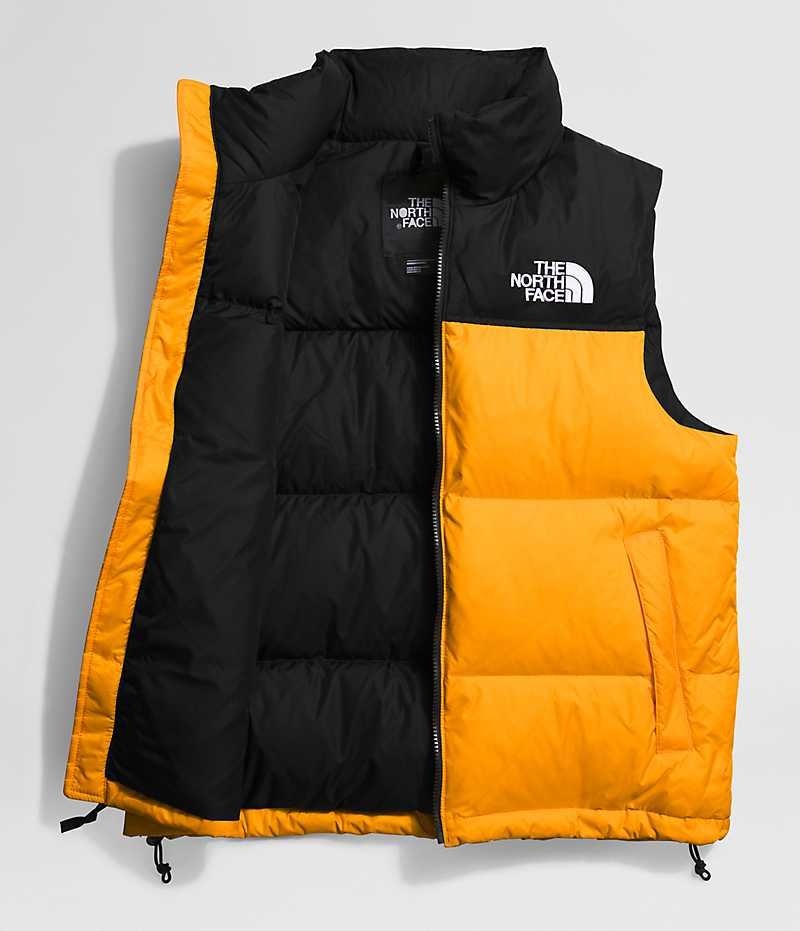 The North Face 1996 Retro Nuptse Dunvest Herre Guld Sort | DK ERUHM
