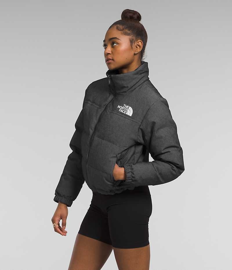 The North Face ’92 Reversible Nuptse Dunjakke Dame Sort | DK HINVQ