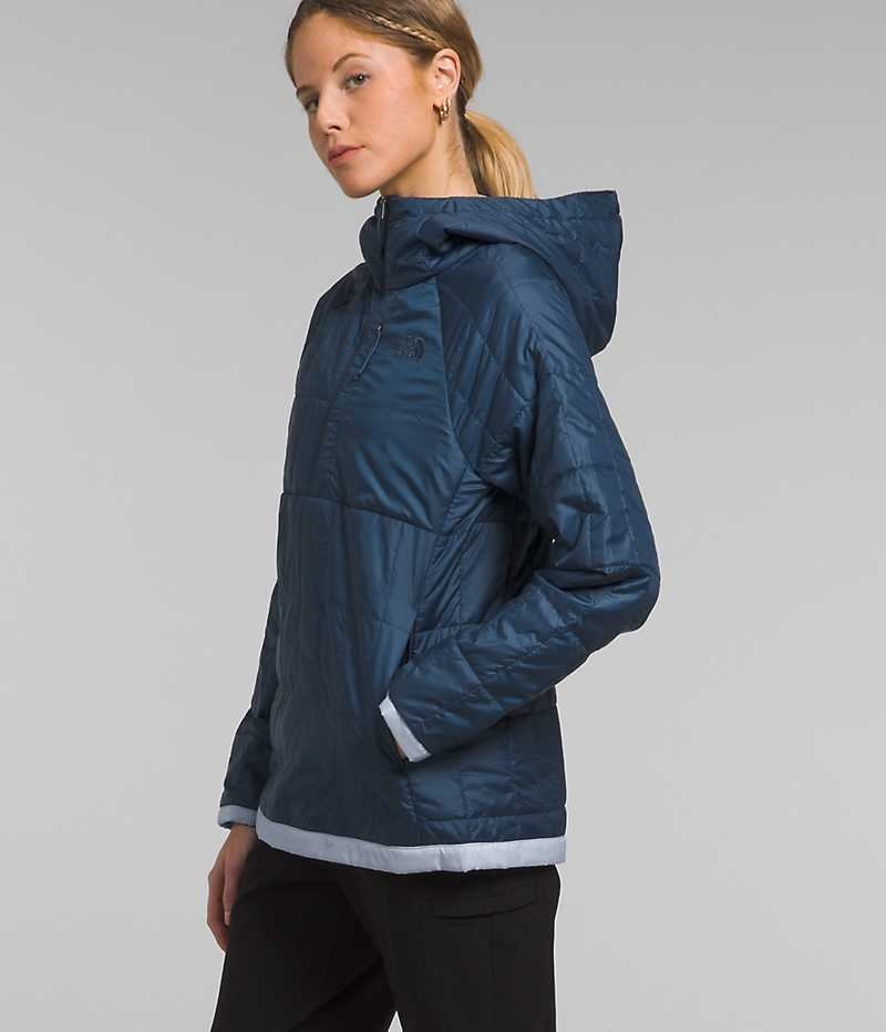 The North Face Circaloft ¼-Zip Pullover Dunjakke Dame Blå | DK FAWVN