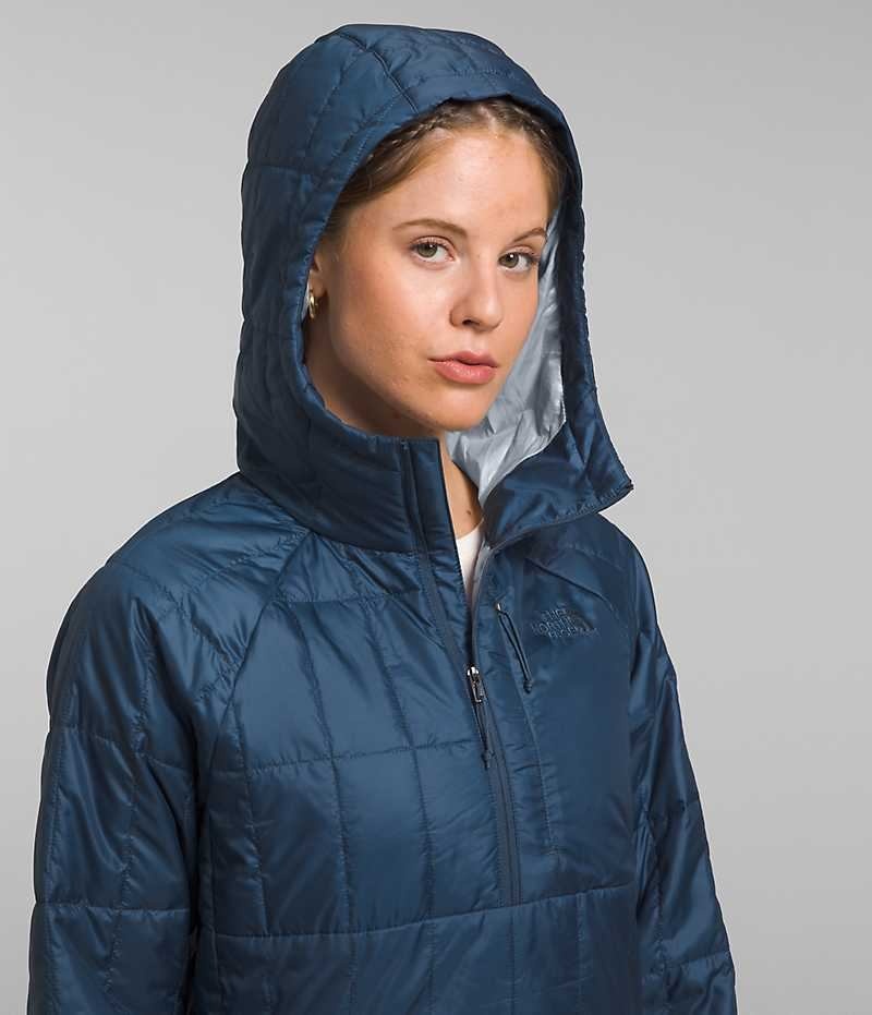 The North Face Circaloft ¼-Zip Pullover Dunjakke Dame Blå | DK FAWVN