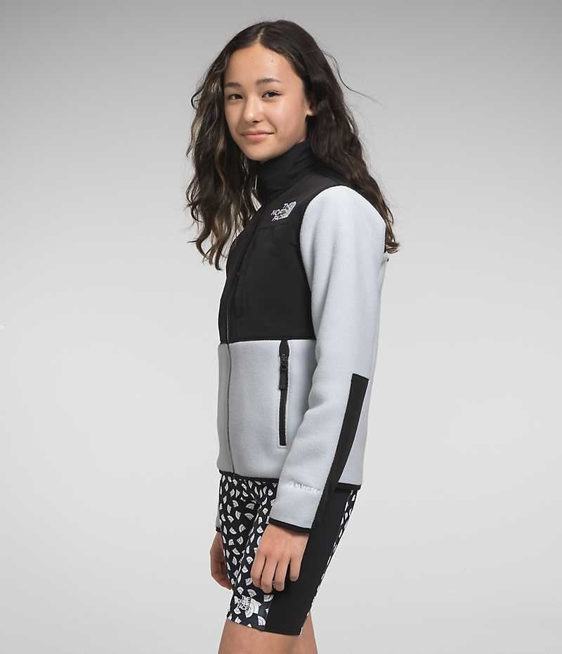 The North Face Denali Fleece Jakker Pige Sort Grå | DK VYFHQ
