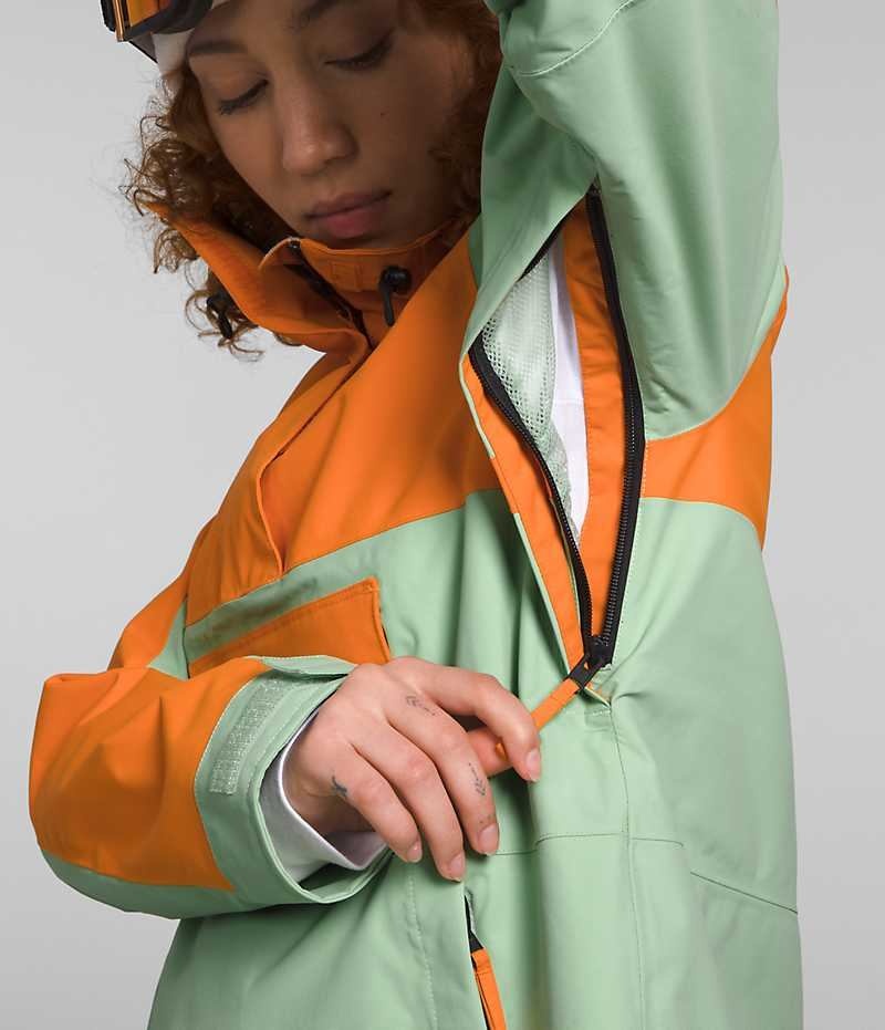 The North Face Driftview Anorak Isolerede Jakker Dame Mintgrønne Orange | DANMARK NBUPA