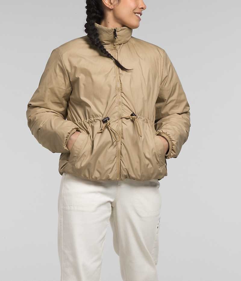 The North Face Lhotse Reversible Dunjakke Dame Khaki | DK KNIJH