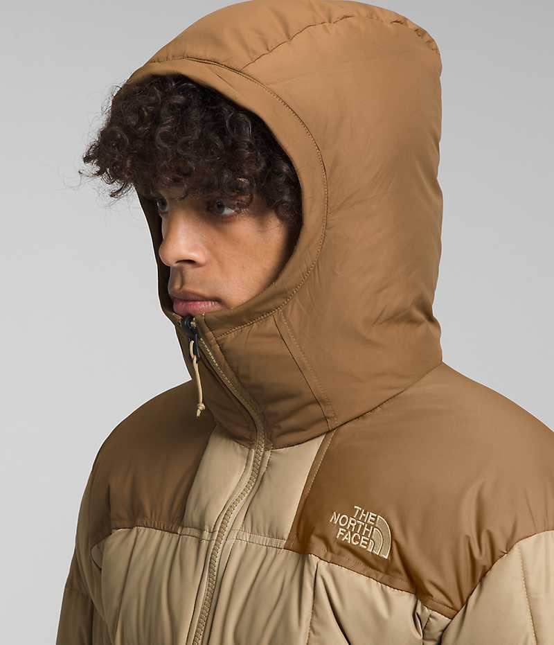 The North Face Lhotse Reversible Hoodie Dunjakke Herre Khaki | DANMARK LIKWP