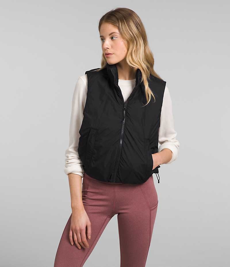 The North Face Lhotse Reversible Vest Dame Sort | DK GENWI