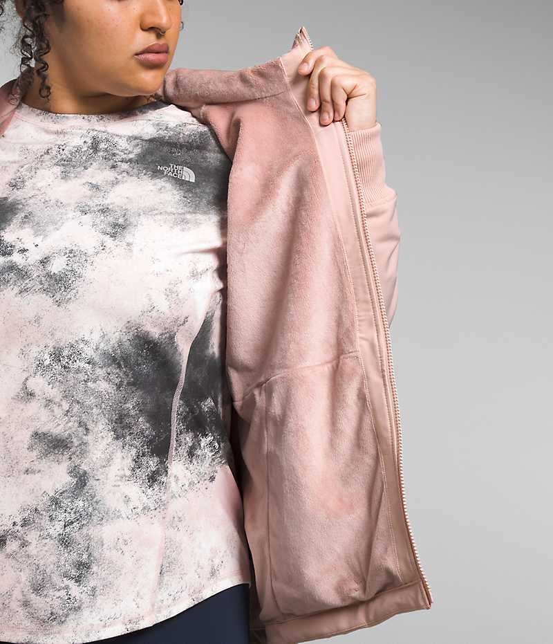 The North Face Plus Shelbe Raschel Hoodie Softshell Jakke Dame Lyserød | DK DWTFG