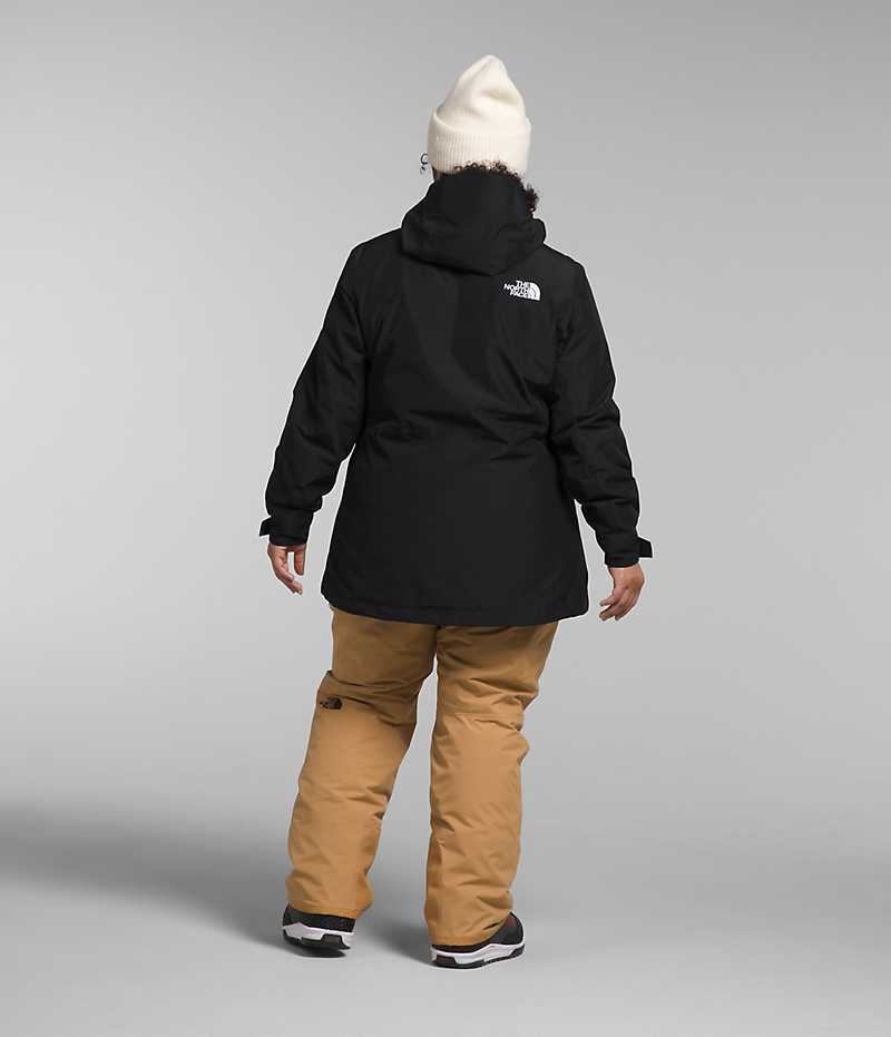 The North Face Plus ThermoBall™ Eco Snow Triclimate® Isolerede Jakker Dame Sort | DANMARK AQKOB