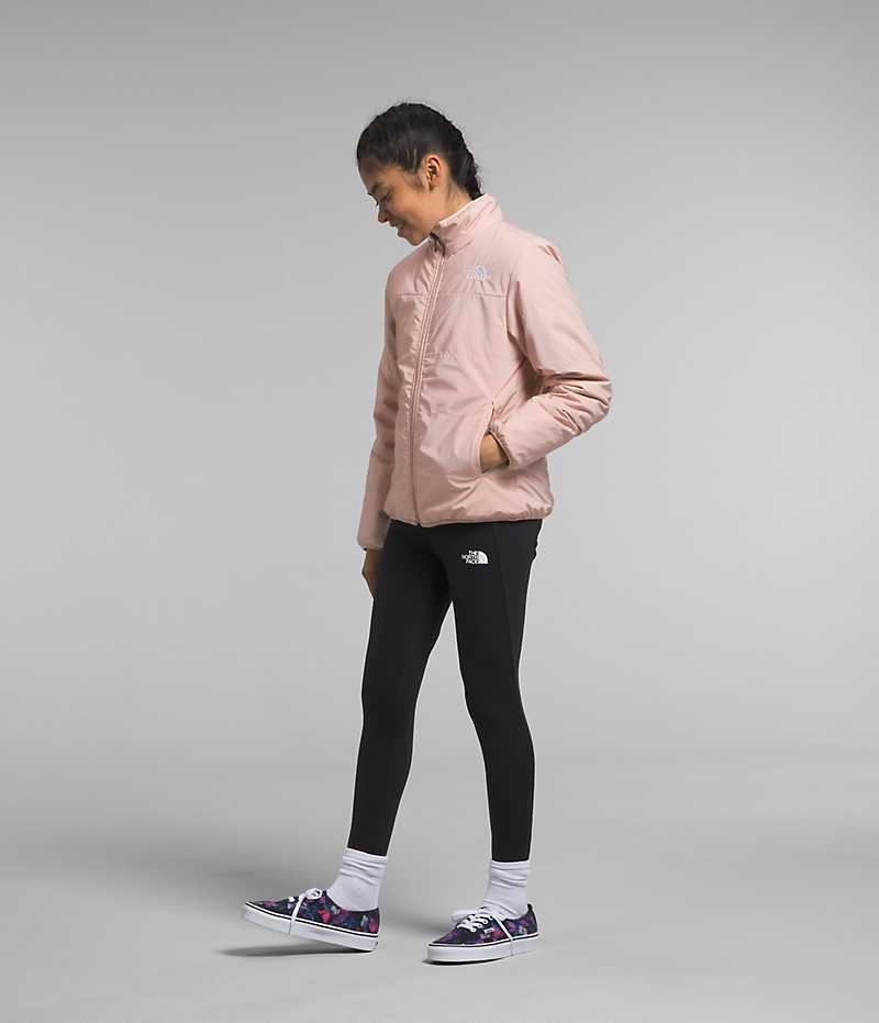The North Face Reversible Mossbud Fleece Jakker Pige Lyserød | DANMARK JASHM
