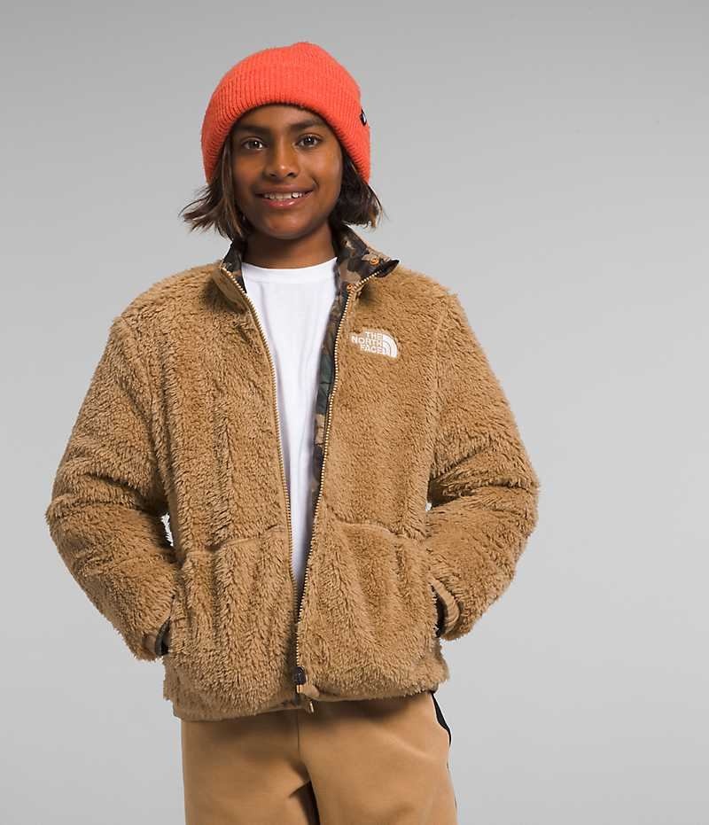 The North Face Reversible Mt Chimbo Full-Zip Hætte Fleece Jakker Drenge Camo | DK MHNKW
