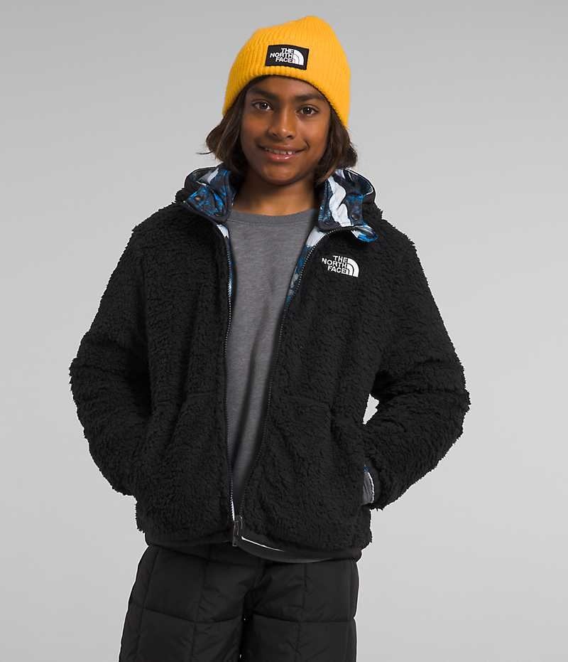 The North Face Reversible Mt Chimbo Full-Zip Hætte Fleece Jakker Drenge Blå | DK CSGVD