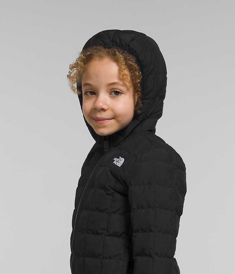 The North Face Reversible ThermoBall™ Hætte Dunjakke Pige Sort | DANMARK URSYZ