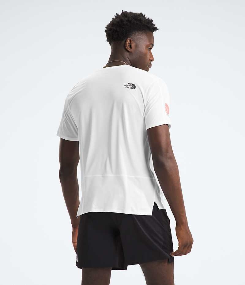 The North Face Summit Series High Trail Run Kort Sleeve T-Shirt Herre Hvide | DANMARK TQVYF