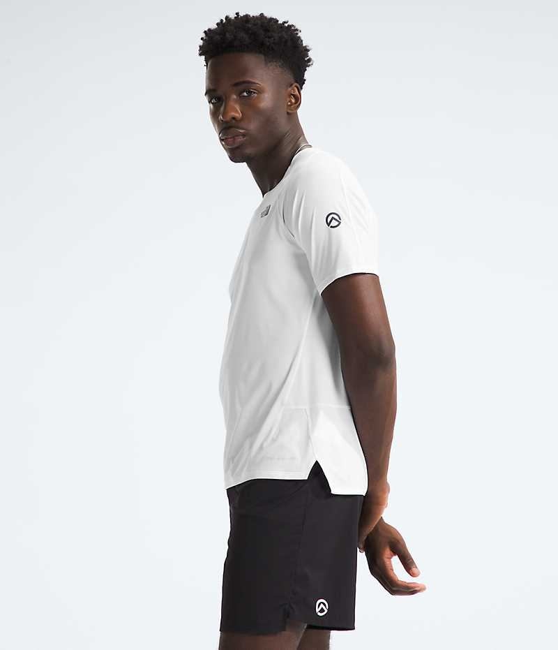 The North Face Summit Series High Trail Run Kort Sleeve T-Shirt Herre Hvide | DANMARK TQVYF