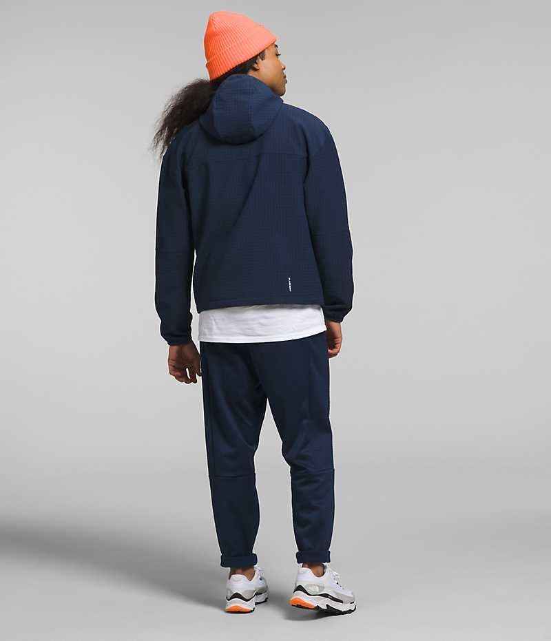 The North Face Tekware™ Grid Hoodie Fleece Jakker Herre Mørkeblå | DK GAOKD