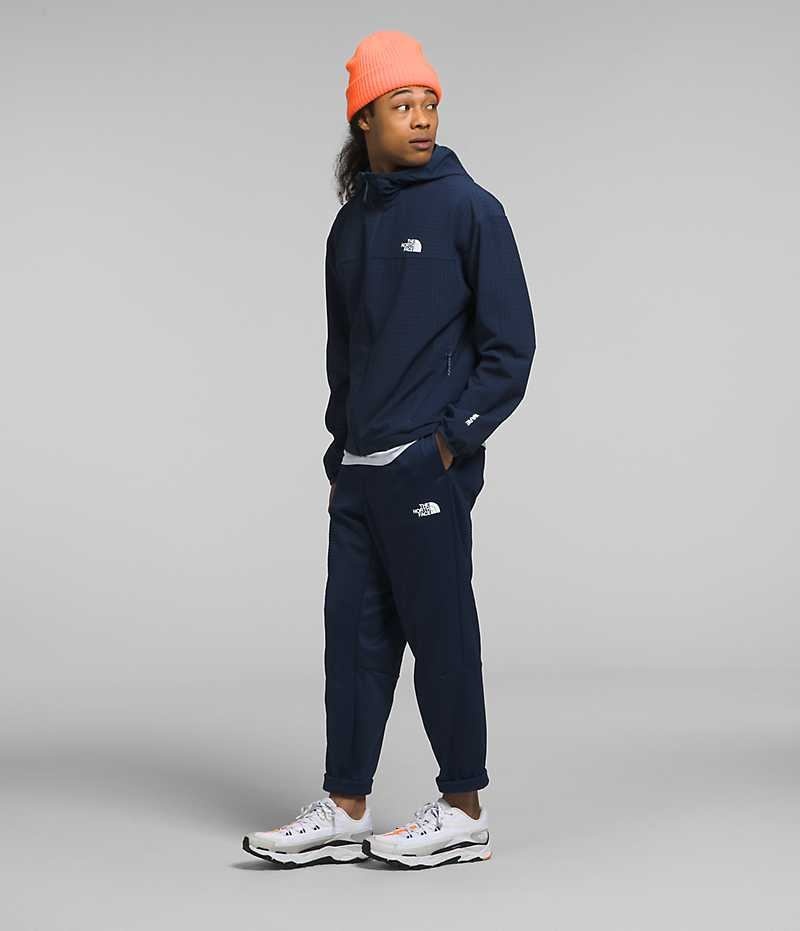 The North Face Tekware™ Grid Hoodie Fleece Jakker Herre Mørkeblå | DK GAOKD
