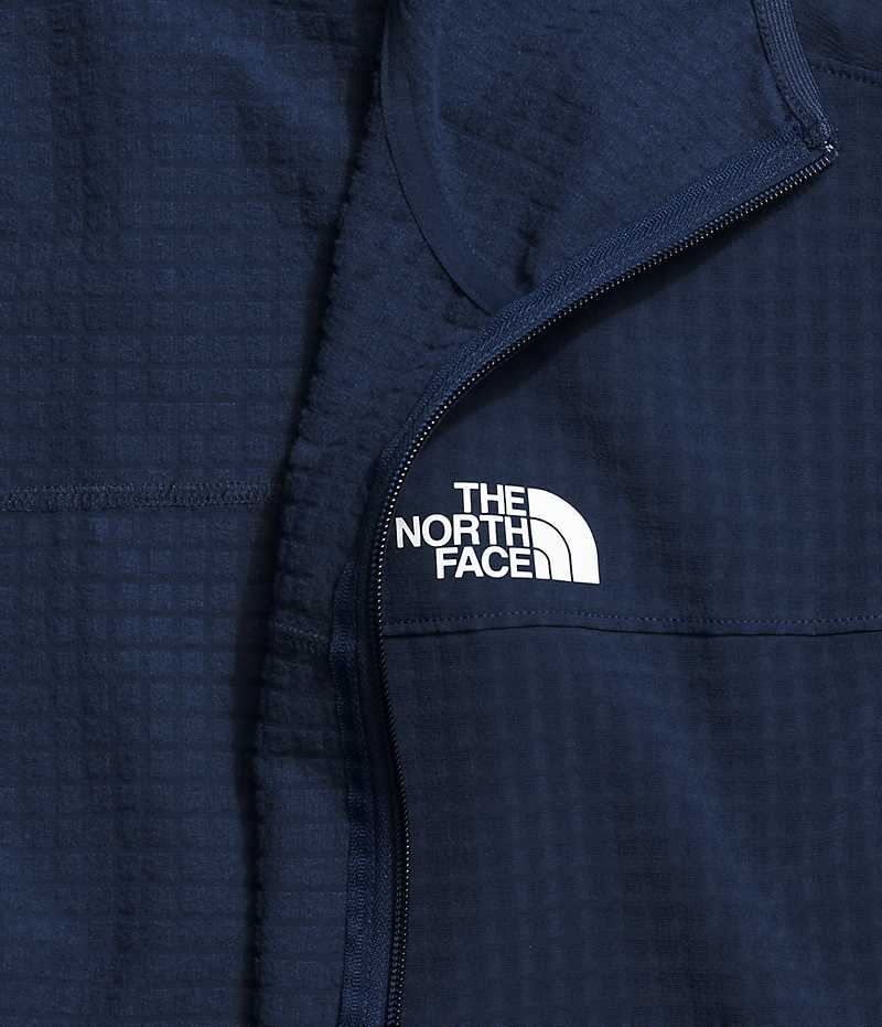The North Face Tekware™ Grid Hoodie Fleece Jakker Herre Mørkeblå | DK GAOKD