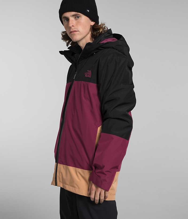 The North Face ThermoBall™ Eco Snow Triclimate® Hættejakke Herre Fuchsia Sort | DANMARK KXVHS