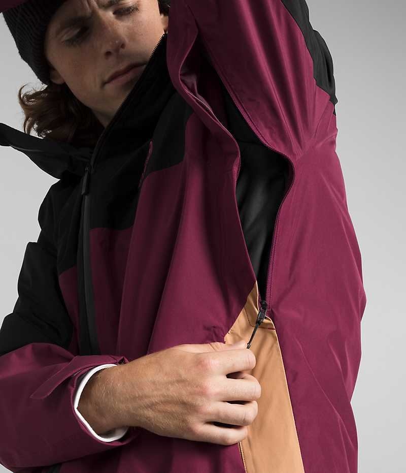 The North Face ThermoBall™ Eco Snow Triclimate® Hættejakke Herre Fuchsia Sort | DANMARK KXVHS