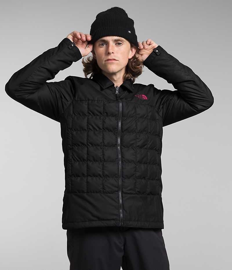 The North Face ThermoBall™ Eco Snow Triclimate® Hættejakke Herre Fuchsia Sort | DANMARK KXVHS