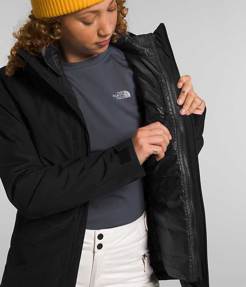 The North Face ThermoBall™ Eco Snow Triclimate® Isolerede Jakker Dame Sort | DK SUENB