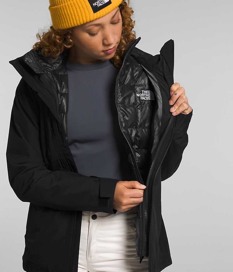 The North Face ThermoBall™ Eco Snow Triclimate® Isolerede Jakker Dame Sort | DK SUENB