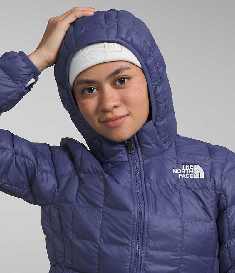 The North Face ThermoBall™ Hætte Dunjakke Pige Blå | DK UZKGQ