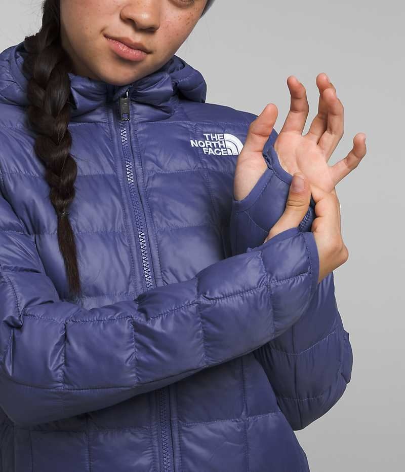 The North Face ThermoBall™ Hætte Dunjakke Pige Blå | DK UZKGQ