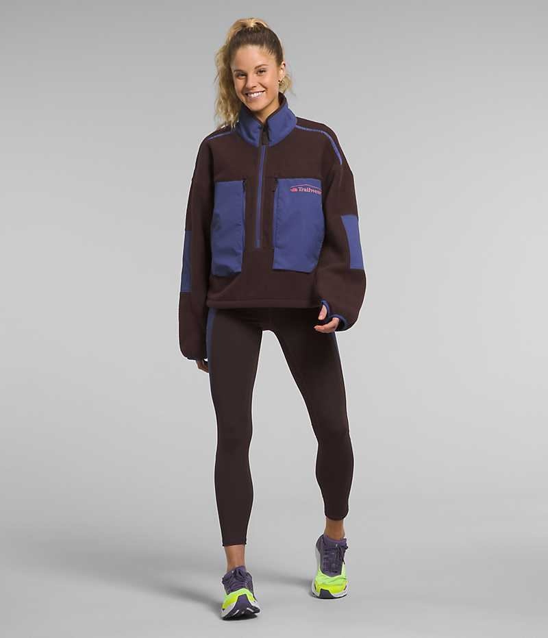 The North Face Trailwear Fantasy Ridge Flash ½-Zip Pullover Dame Brune Blå | DK BFOSW