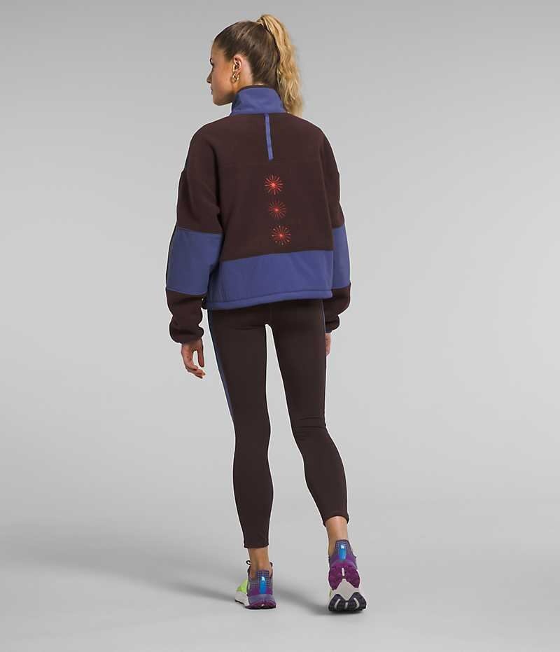 The North Face Trailwear Fantasy Ridge Flash ½-Zip Pullover Dame Brune Blå | DK BFOSW
