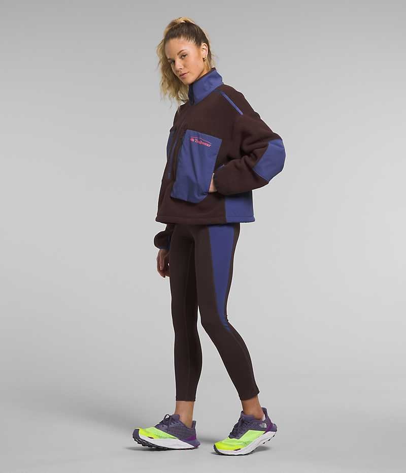The North Face Trailwear Fantasy Ridge Flash ½-Zip Pullover Dame Brune Blå | DK BFOSW