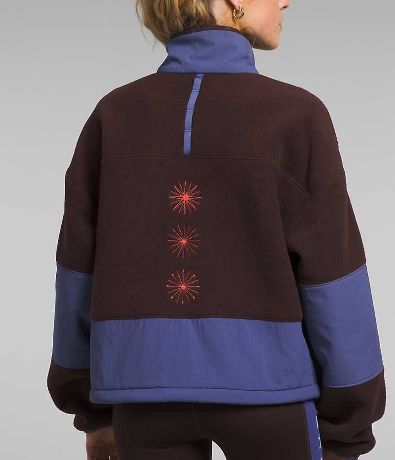 The North Face Trailwear Fantasy Ridge Flash ½-Zip Pullover Dame Brune Blå | DK BFOSW