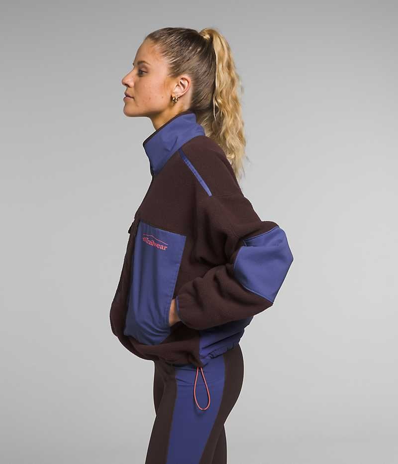 The North Face Trailwear Fantasy Ridge Flash ½-Zip Pullover Dame Brune Blå | DK BFOSW