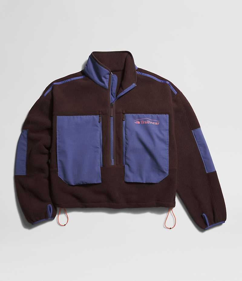 The North Face Trailwear Fantasy Ridge Flash ½-Zip Pullover Dame Brune Blå | DK BFOSW