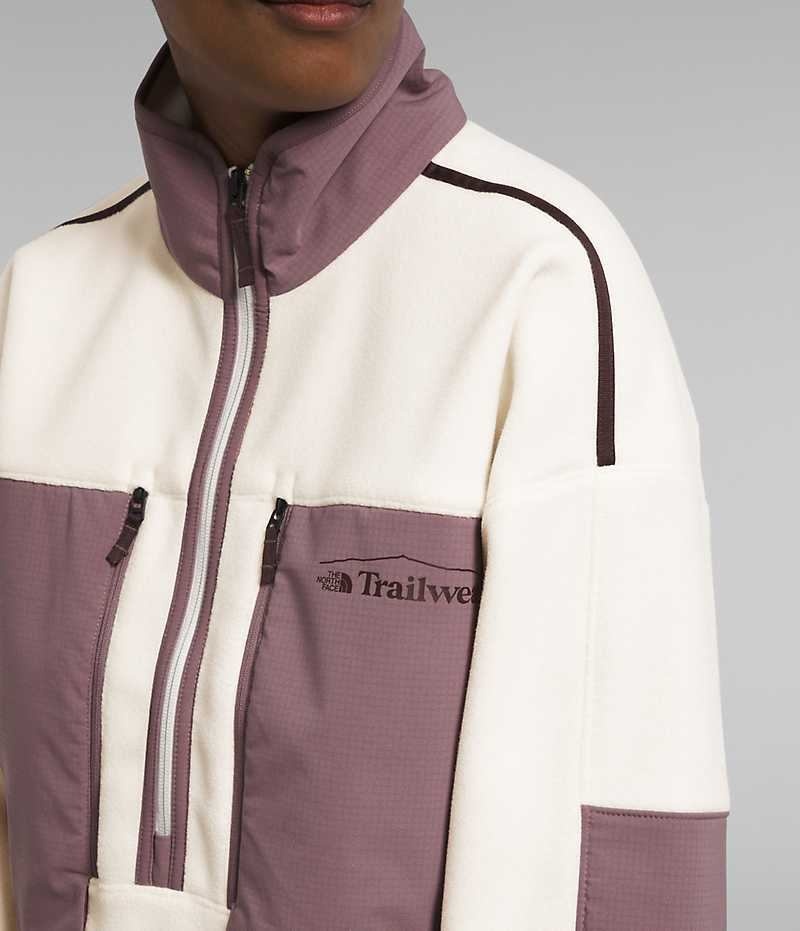 The North Face Trailwear Fantasy Ridge Flash ½-Zip Pullover Dame Hvide Fuchsia | DANMARK LJMTK