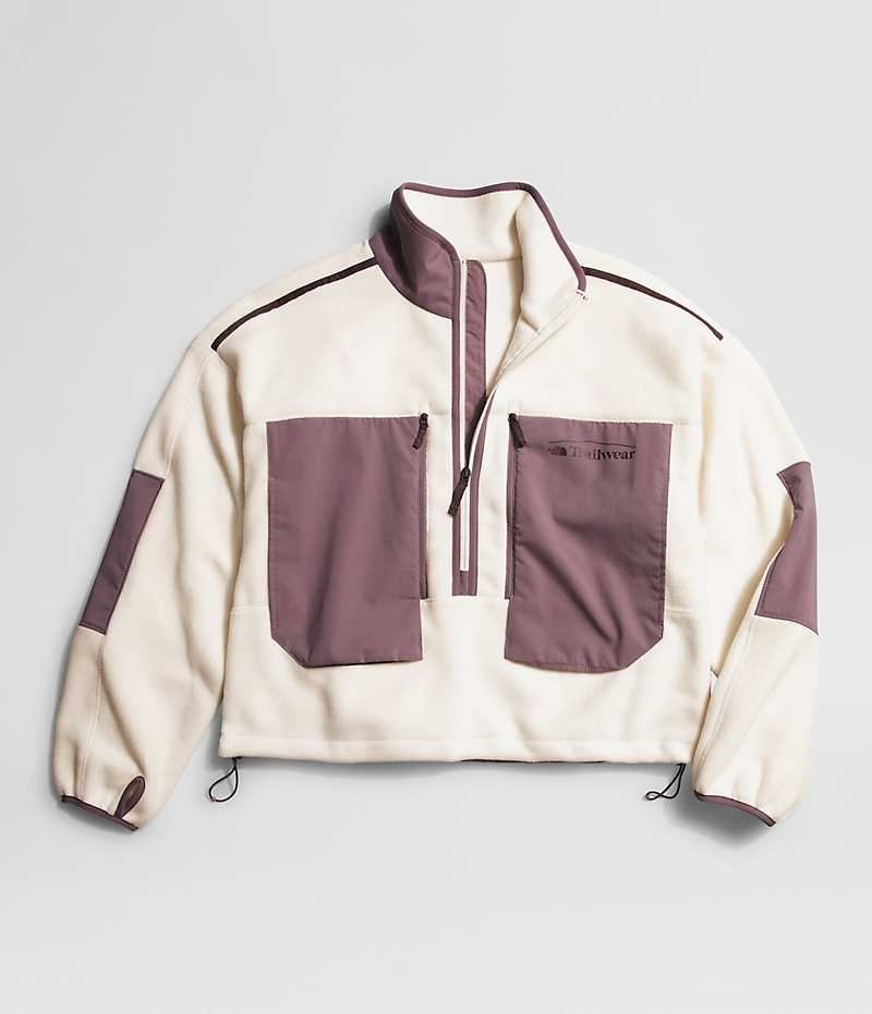 The North Face Trailwear Fantasy Ridge Flash ½-Zip Pullover Dame Hvide Fuchsia | DANMARK LJMTK