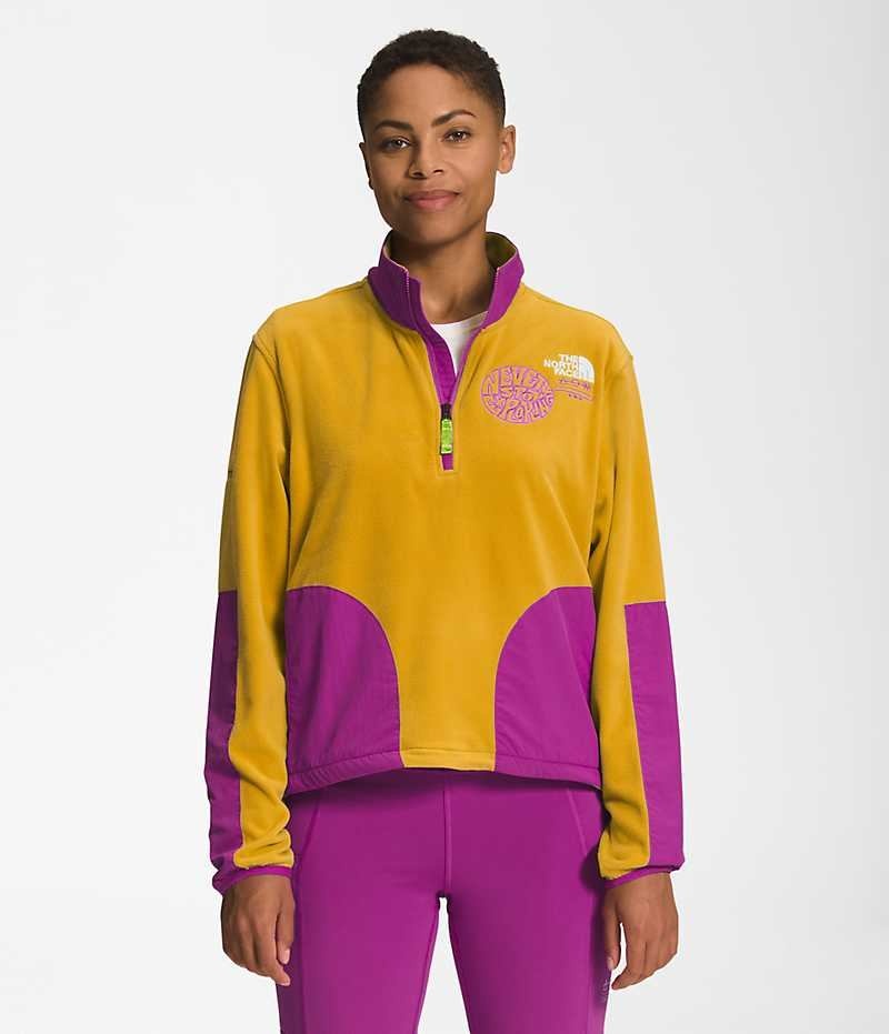The North Face Trailwear Fantasy Ridge ½-Zip Sweatshirt Dame Gul Lilla | DANMARK BQLSP